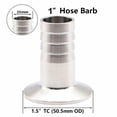 thumbnail image 5 of 1.5"Tri Clamp To 1" Barb SS304 Sanitary Hose Pipe Fitting (Ferrule OD 50.5mm), 5 of 11