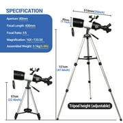 BEBANG Telescope for Adults Astronomy, 80mm Aperture Astronomical Telescope, 3 Rotatable Eyepieces Refractor Telescope with Tripod