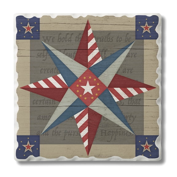 Thirstystone American Guiding Star Single Tumbled Tile Coaster Create Your Own Set