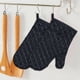 thumbnail image 5 of Guantes para Horno, Guantes para Horno, Resistentes al Calor, Impermeables y Antideslizantes, Soportes para Horno Manipulación de Cocina Barbacoa, Forro de Algodón - 1 Par, Negro Xemadio YQ-0954, 5 of 7