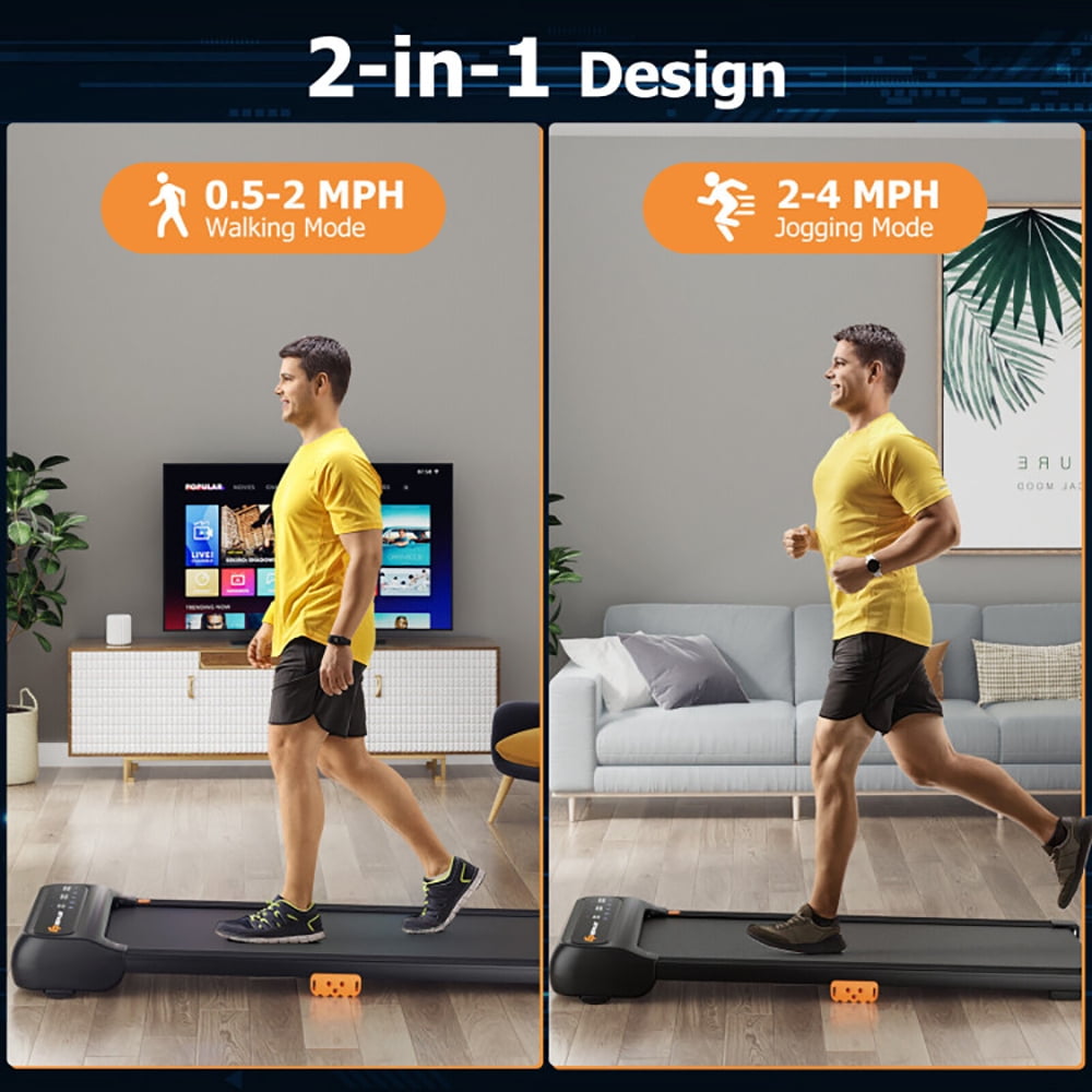 Resenkos Treadmill, Electric Treadmill, Walking Jogging Machine,Under Desk Walking Pad Treadmill for Home/Office with Watch-Like Remote Control