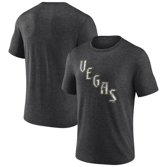 Men's  Charcoal Vegas Golden Knights Wraparound Tri-Blend T-Shirt