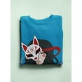 thumbnail image 3 of Girl With Fox Spirit Mask Sweatshirt Women -Smartprints Designs, Female Small, 3 of 4
