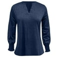thumbnail image 4 of Women Casual V Neck T Shirts Loose Puff Long Sleeve Tops Tunic Blouse Thermal Underwear Top for Men 3x Women's Thermal Thermal under Shirts Mens Base Layer Shirt Silk Underwear Tops for Women Girl, 4 of 4