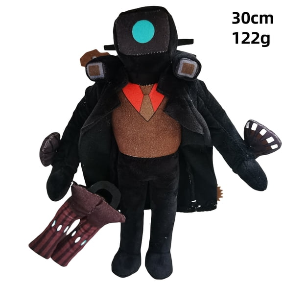 Skibidi Toilet Large Cameraman Plush Toy, 11.8" Soft Stuffed Figure with Removable Accessory