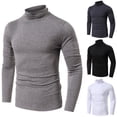 thumbnail image 4 of CEHVOM Fall/winter High Neck Bottoming Shirt Men's Large Size Solid Color Long Sleeves, 4 of 5