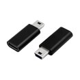 thumbnail image 1 of Adaptador USB C a mini USB, paquete de 2 unidades, Duttek, color negro, 1 of 6