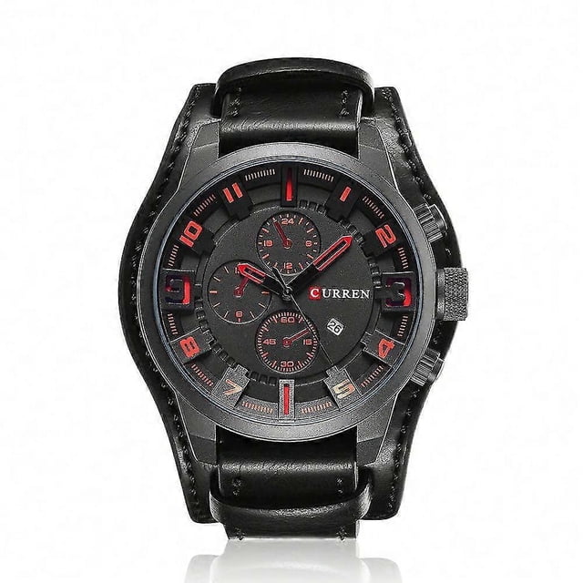 CURREN 8225 Quartz Fashion Watch Man Watch Top Brand Calendar Leather Strap Business Military Dual