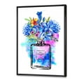 thumbnail image 3 of Designart 'Perfume Chanel Five With Blue Flowers' French Country Framed Canvas Wall Art Print, 3 of 5