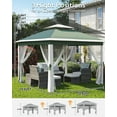 thumbnail image 4 of 11x11 Pop Up Canopy Tent, Outdoor Canopy with Netting, Outdoor Gazebo, with 4 Sand Bags, Mosquito Netting & Height Adjustable, for Backyard & Patio Furniture, 4 of 8