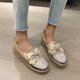 thumbnail image 2 of Amzcrzy Zapatos de mujer,Zapatos de mujer,Zapatillas de mujer, Zapatos planos de corte bajo para mujer, con lazo, de moda, con un solo pedal. Sandalias Mujer Zapatillas De Casa, 2 of 7