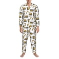 thumbnail image 3 of Salouo Funny Excavator Print Button-Front Long Sleeve Pajama Set for Men, Soft 2Pjs Men's Long Sleeve Sleepwear-Medium, 3 of 7