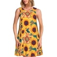 thumbnail image 1 of Disketp Bohemian Sunflower para Vestido sin Mangas para Mujeres, Vestidos de Verano para Mujeres, Casual y Holgado para la Playa, 1 of 7