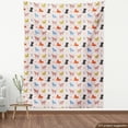 thumbnail image 4 of Ambesonne Dog Print Fabric by the Yard Upholstery, Pets Bones Paws Drawing, 5 Yards, Blue Vermilion Yellow, 4 of 5