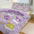 thumbnail image 6 of Cartoon Hello Kitty Friend Girl Room Decor Size Bedding Set for Kids 3 Piece Bedding with 1 Flat Sheet And 2 Pillowcases King, 6 of 10