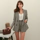 thumbnail image 4 of Chaqueta de traje de pata de gallo, traje de mujer, otoño nuevo, chaqueta de traje pequeña, pantalones a cuadros versátiles de longitud media, 4 of 5