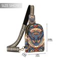 thumbnail image 2 of FORMRS Womens Crossbody Sling Bag Travel Daypack Shoulder Chest Backpack, Blue Geometric Eagle, 2 of 7