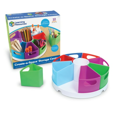 UPC: 0765023038064 | Learning Resources: Create-A-Space  10-Piece Craft Storage Carousel Center  Boys and Girls  School and Classroom Supplies  Craft Organizer