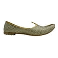 thumbnail image 5 of Mens Cream Gold Handmade Shoes Sherwani Shoes Achkan Shoes Etnic Mojri Khussa Jutti US 7 / EURO 39, 5 of 5