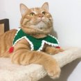 thumbnail image 3 of Flmtop Animal de Compagnie Tricoté à la Main Noël à Cinq Branches Étoile Réglable Chat Chien Collier Accessoire Vert, 3 of 9