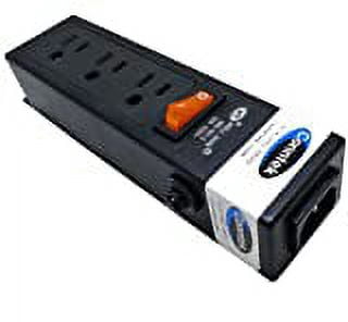 Conntek Power Strip 125V 7-1/2-Inch Housing IEC C14 to U.S 3 Prong Power Strip 3 Outlets with AC Adapter Space
