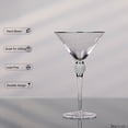 thumbnail image 5 of 4 Piece Premium Clear Stem Crystal Martini Glasses with Gold Rim and Diamond-like Rhinestones, Elegant 10oz Glassware Set for Cosmopolitan, Vodka, Gin and Other Cocktails, Fancy Manhattan Drinkware, 5 of 7