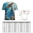 thumbnail image 2 of Mermaid Glitter Fish Scale Girls Women's Short Sleeve T-Shirt Crew Neck Casual Summer Trendy Loose Fit Tops, 2 of 6