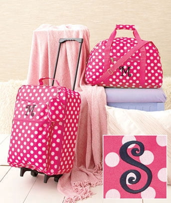 baby pink luggage set