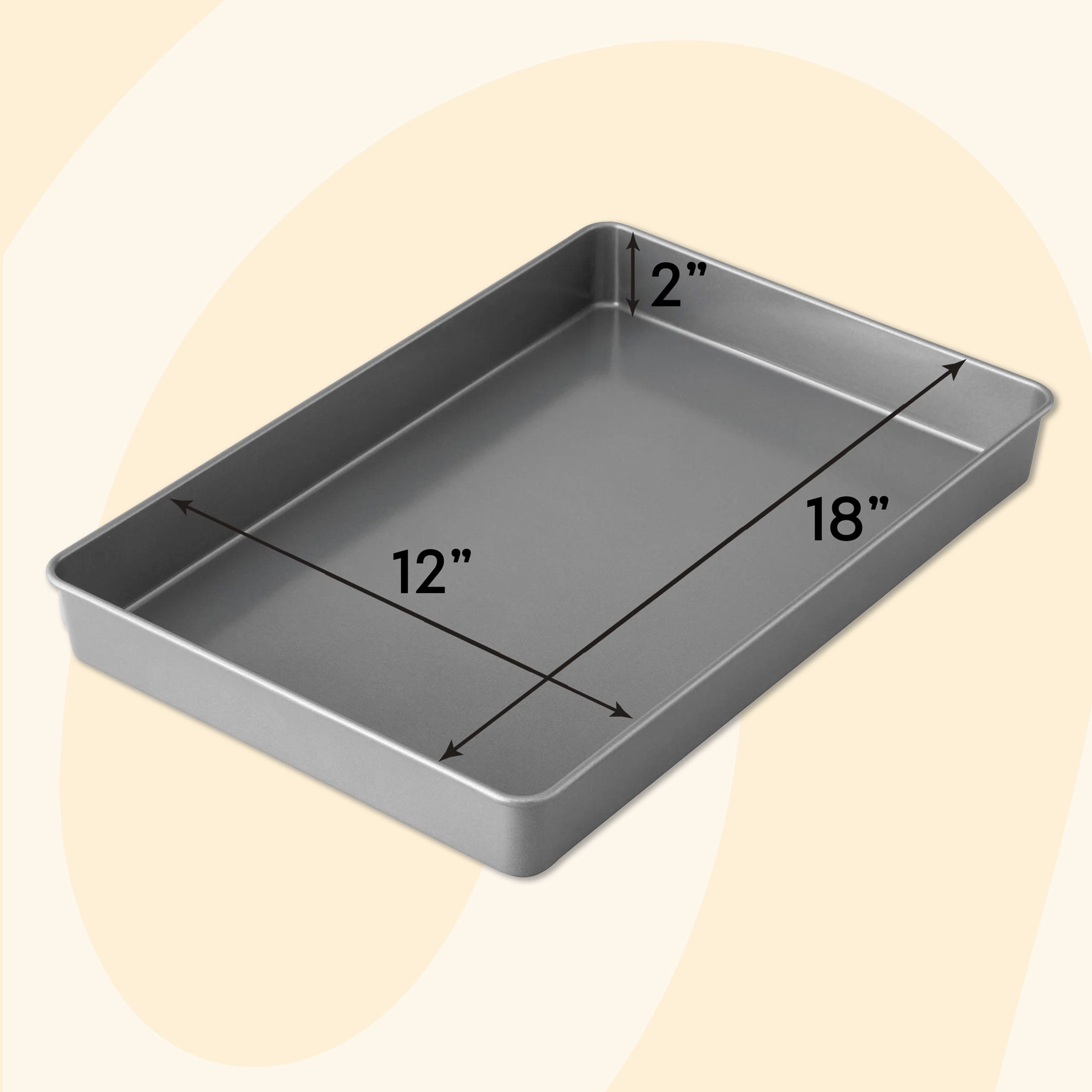 Wilton Everyday Non-Stick Sheet Cake Pan 12"x18" Rectangular Baking Pan, Packaging May Vary