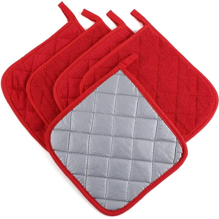 

Pot Holders for Kitchen Heat Resistant Red Pot Holders for Kitchen Clearance High Temp Pot Holders 500 for Cooking Baking (5pcs Red )