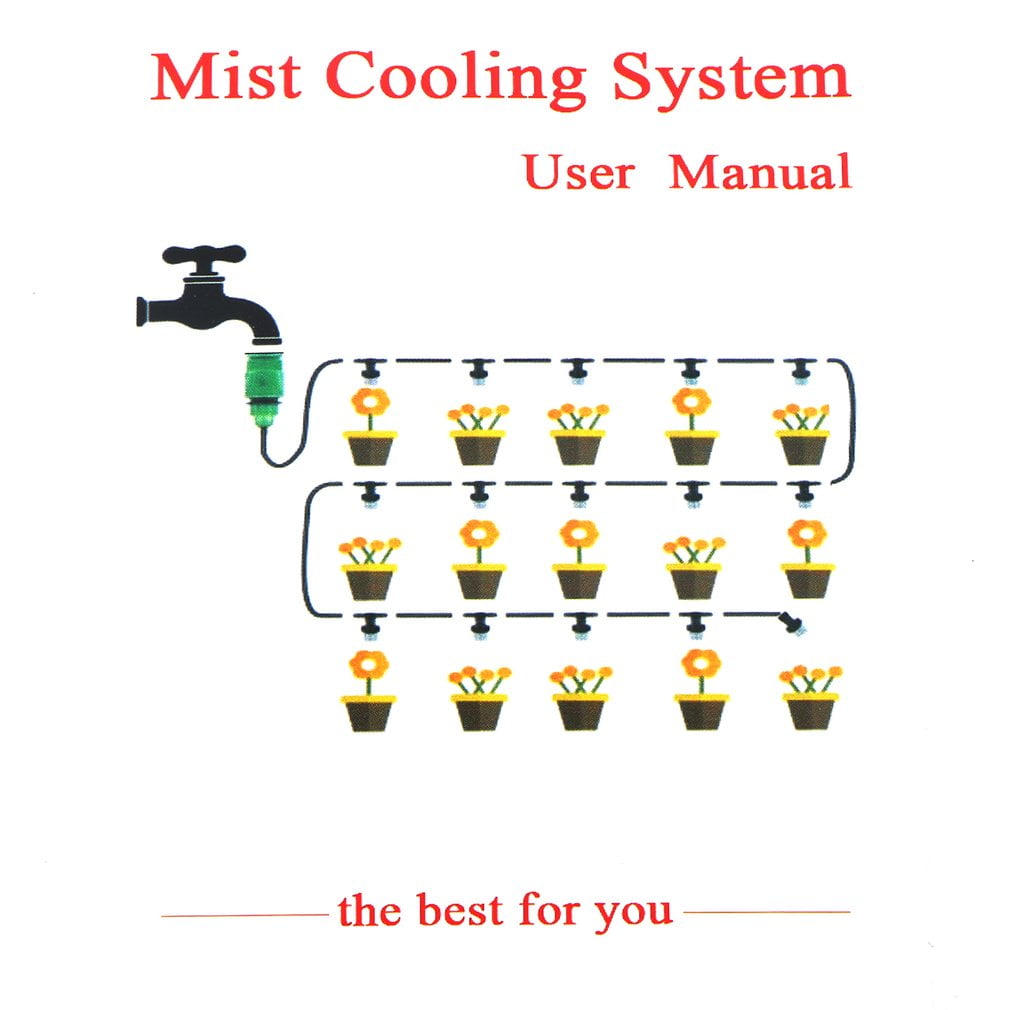 Air Misting Cooling System Mist Maker 10PCS Plastic Mist Nozzles 10M Hose by Generic