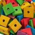 thumbnail image 3 of 100 piezas de juguetes de madera para loros, juguetes para que los pájaros jueguen y mordisqueen (colores surtidos), 3 of 7