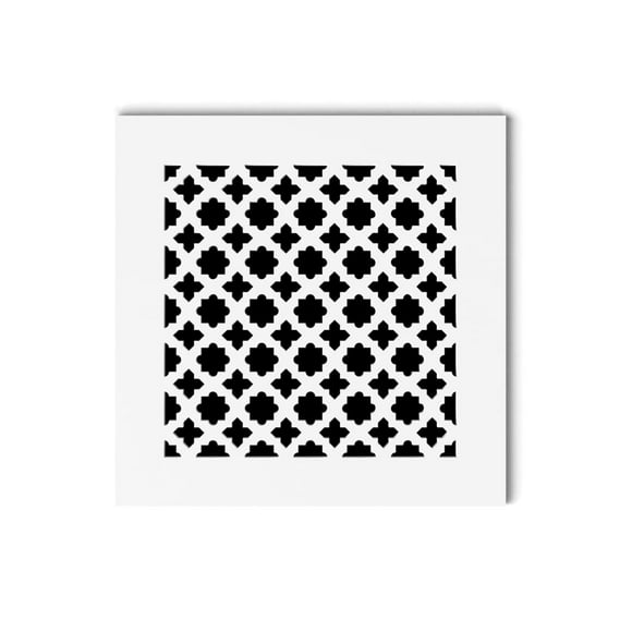 Saba Grille de Ventilation d'Air - Plexiglas en Acrylique 10 Pouces" X 10 Pouces" Ouverture de Conduit 12 Pouces" X 12 Pouces" Fini Blanc Intégral Housses Décoratives pour Murs et Plafonds Non pour Usage au Sol Vénitien