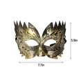 thumbnail image 3 of ¡Precios de Liquidación!, Máscara de mascarada vintage para hombre, máscara de soldado romano dorada, máscara de carnaval veneciana, máscara de ojos de ópera fantasma, accesorio de juerga Akmoler, 3 of 8