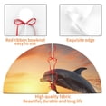 thumbnail image 4 of Lsque Sunset Dancing Dolphin A Print Christmas Tree Skirt, Tree Skirt with Ties or Velcro, Perfect for Holiday Decorations, Halloween, and New Year-30", 4 of 7