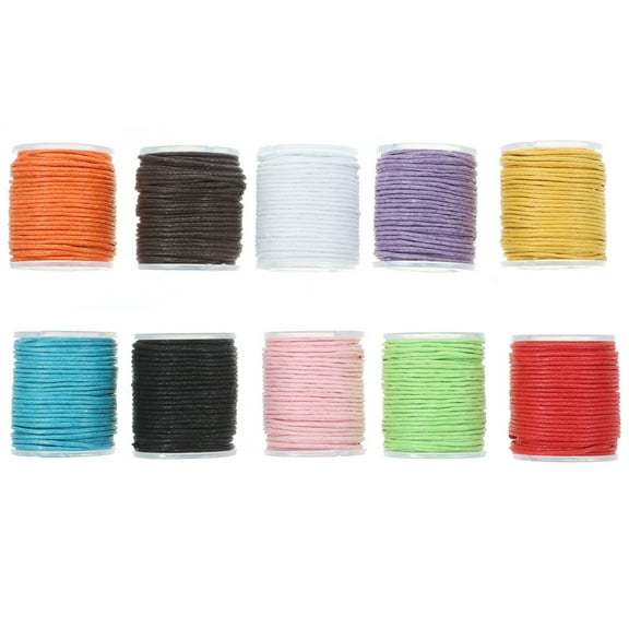 HEMOTON Waxed Cotton Cord Rope for Adjustable Bracelets and Craft Projects