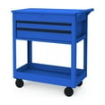 thumbnail image 5 of Hyper Tough 28-Inch Steel Tool Cart with Drawer, 500 lb Load Capacity, Blue Powder-Coated, 5 of 7