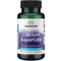 Swanson Calcium Aspartate - Herbal Supplement Promoting Bone, Heart, & Muscle Health - Natural Formula Promoting Total Body Wellness - (60 Capsules-200mg Each)
