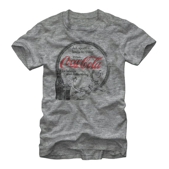 Men's Coca Cola All Sport Leads to Thirst  Graphic Tee Athletic Heather X Large