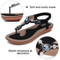 thumbnail image 5 of Wide Width Sandals for Women, Going Out Shoes for Women, Womens Sandals Wide Width, Sandals Wide Feet, Flat Sandals for Women Dressy: Summer Comfortable Dress Thong Flats Sandal, Black 5.5, 5 of 6