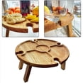 thumbnail image 4 of 4X Mesa de Picnic PortáTil Plegable, Mesa de Picnic Ligera Plegable para Exteriores PequeñA Mesa de Picnic de Vino de Madera, PequeñA, 4 of 5