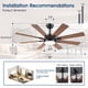 thumbnail image 3 of Ventilador de techo Kviflon 132 cm con luces y mando a distancia, color marrón, 3 of 9