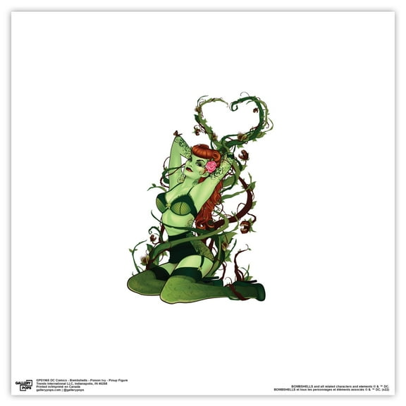 Gallery Pops DC Comics Bombshells - Poison Ivy - Pinup Figure Wall Art, Unframed Version, 12" x 12"