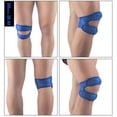 thumbnail image 2 of PENGXIANG 1PCS Knee Support Pad  Adult  Knee Brace Adjustable Pain Relief Pad Support Strap Band for Running  Jumping  Basketball Blue, 2 of 5