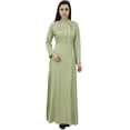 thumbnail image 1 of Bimba Robe Jilbab à Manches Longues pour Femmes avec Col Mandarin et Poches, 1 of 7