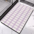 thumbnail image 4 of 20x32in Machine Washable Checkered Bath Mat | Ultra Absorbent, Non-Slip | Ideal for Shower, Sink, Tub | Stylish Indoor Doormat, 4 of 5
