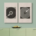 thumbnail image 3 of IDEA4WALL Canvas Print Wall Art Set Mid-Century Geometric Music Record Player Illustrations Vintage Art Minimalism Retro Wall Decor for Living Room, Bedroom, Office - Canvas 16"x24"x2, 3 of 5
