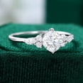 thumbnail image 3 of Silvago Jewel Silver 14k White Gold Over Rings for Her - Cushion Cut Excellent 1.9 Ct Diamond Ring For Women's - Solitaire with Accent Diamond Rings for Women's - Multi-Stone Diamond Rings for Her, 3 of 9