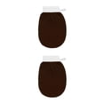 thumbnail image 3 of Qarigey Guante de baño Espalda Cuerpo Depurador Guantes Herramienta de masaje Café oscuro 2Conjunto, 3 of 6