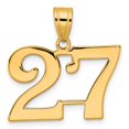 thumbnail image 3 of Diamond2Deal Mother's Day Gift 14K Yellow Gold Polished Number 27 Pendant for Women, 3 of 7